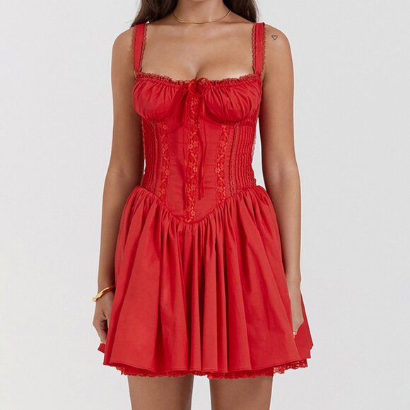 Romantic BabydollLace Up Front | Voluminous Skirt | Going Out/Date Night - Picture 1 of 3